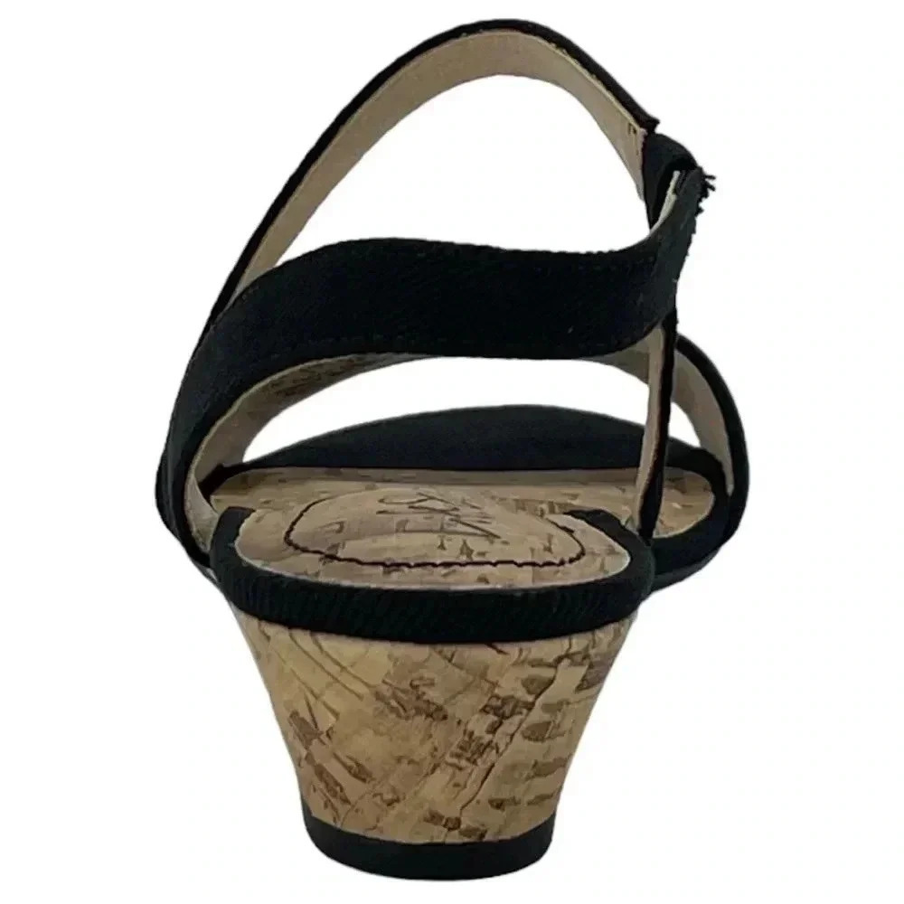 Life Stride Yasmine Womens Canvas Wedge Dress Sandals Soft System Insole Size 5M - Picture 5 of 15